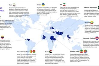 Global Conflict Zones 2026 map