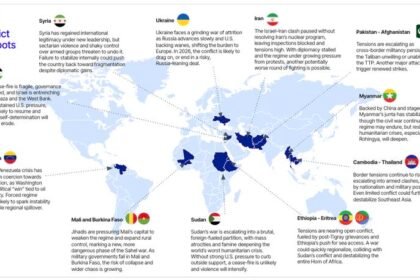 Top 7 Global Conflict Zones to Watch in 2026: Key Geopolitical Flashpoints Global Conflict Zones 2026 map